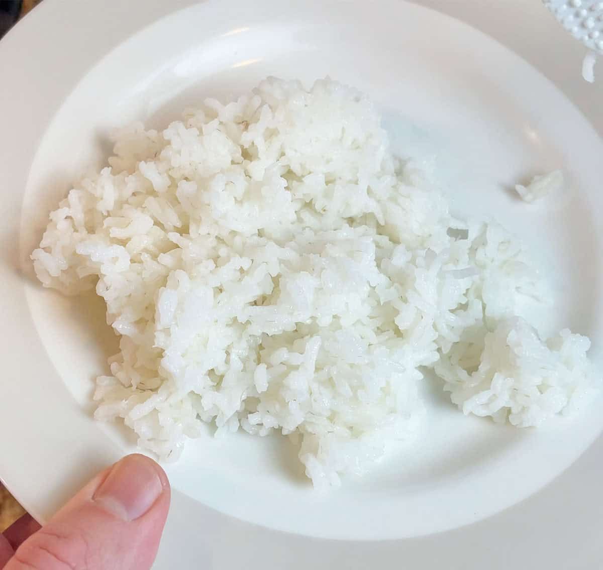 1 Cup of White Rice Cooked in the Zojirushi Neuro Fuzzy Rice Cooker slightly mushy