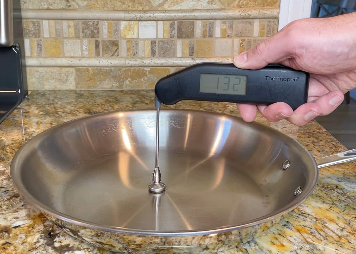 All-Clad D3 Heat Retention After 5 Minutes