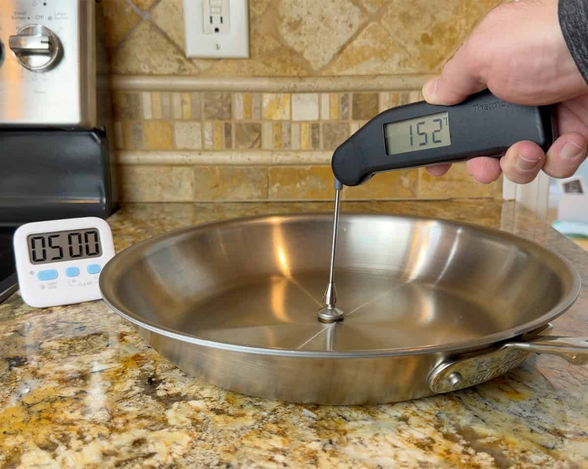 All-Clad D5 Heat Retention After 5 Minutes