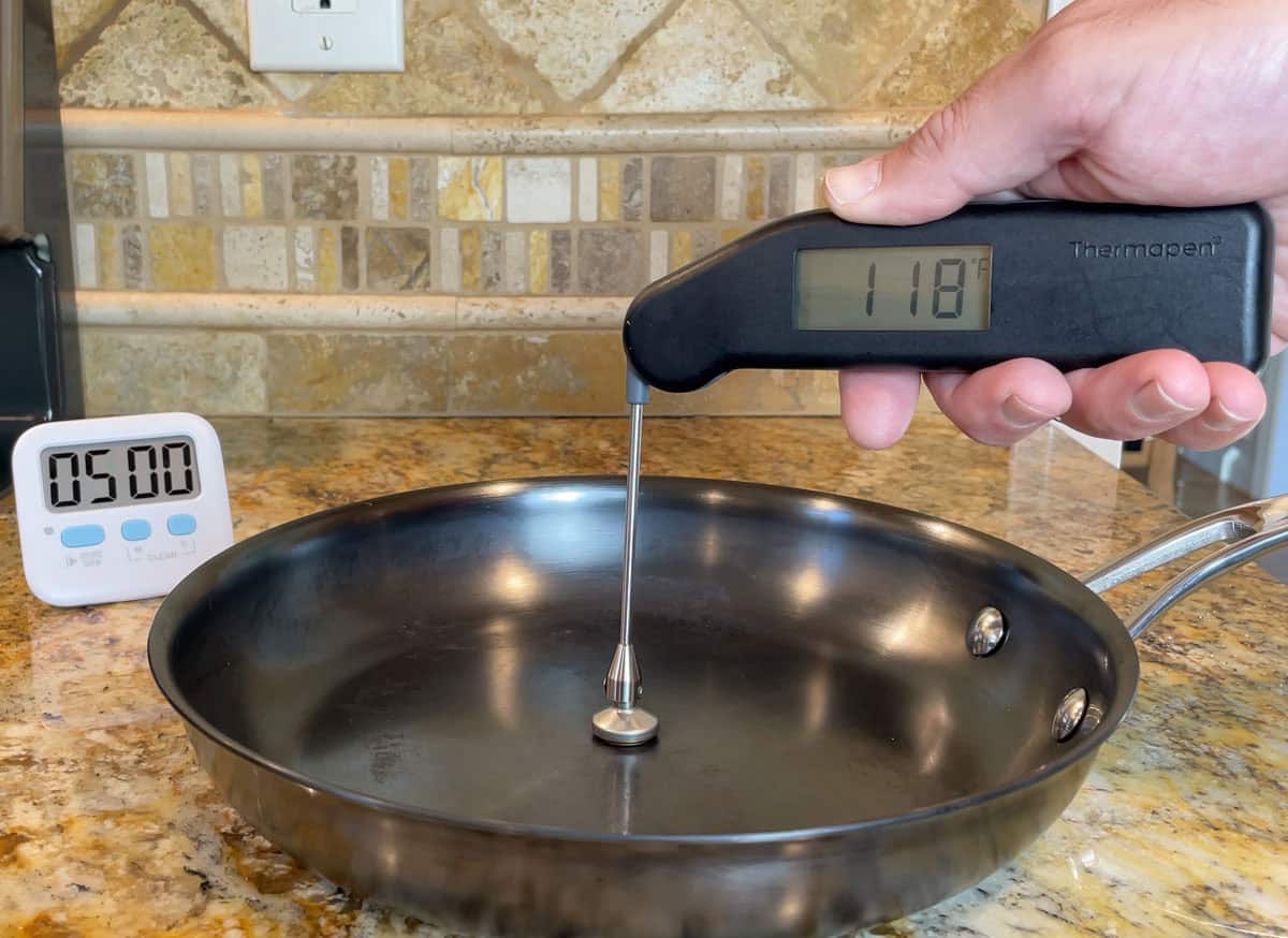 Anolon EverLast N2 heat retention results