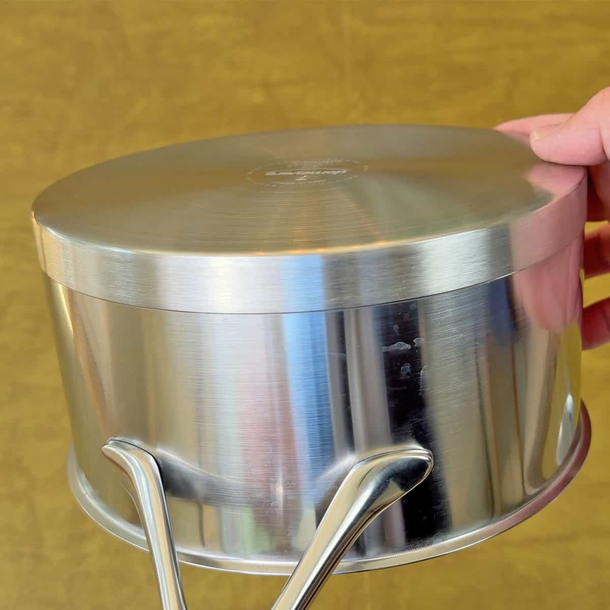 Base of Demeyere Atlantis saucepan