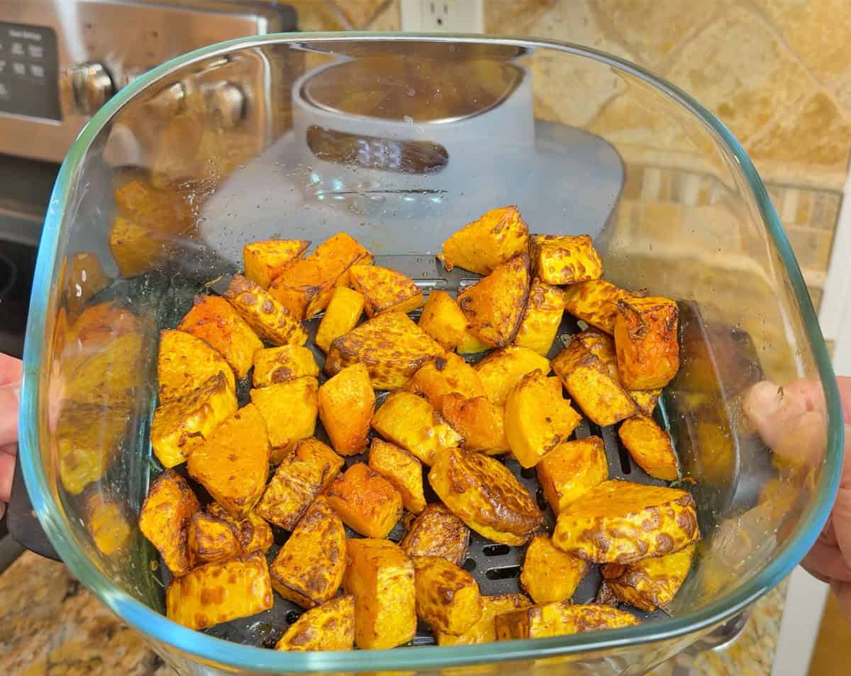 Butternut squash cooked in Ninja Crispi Pro