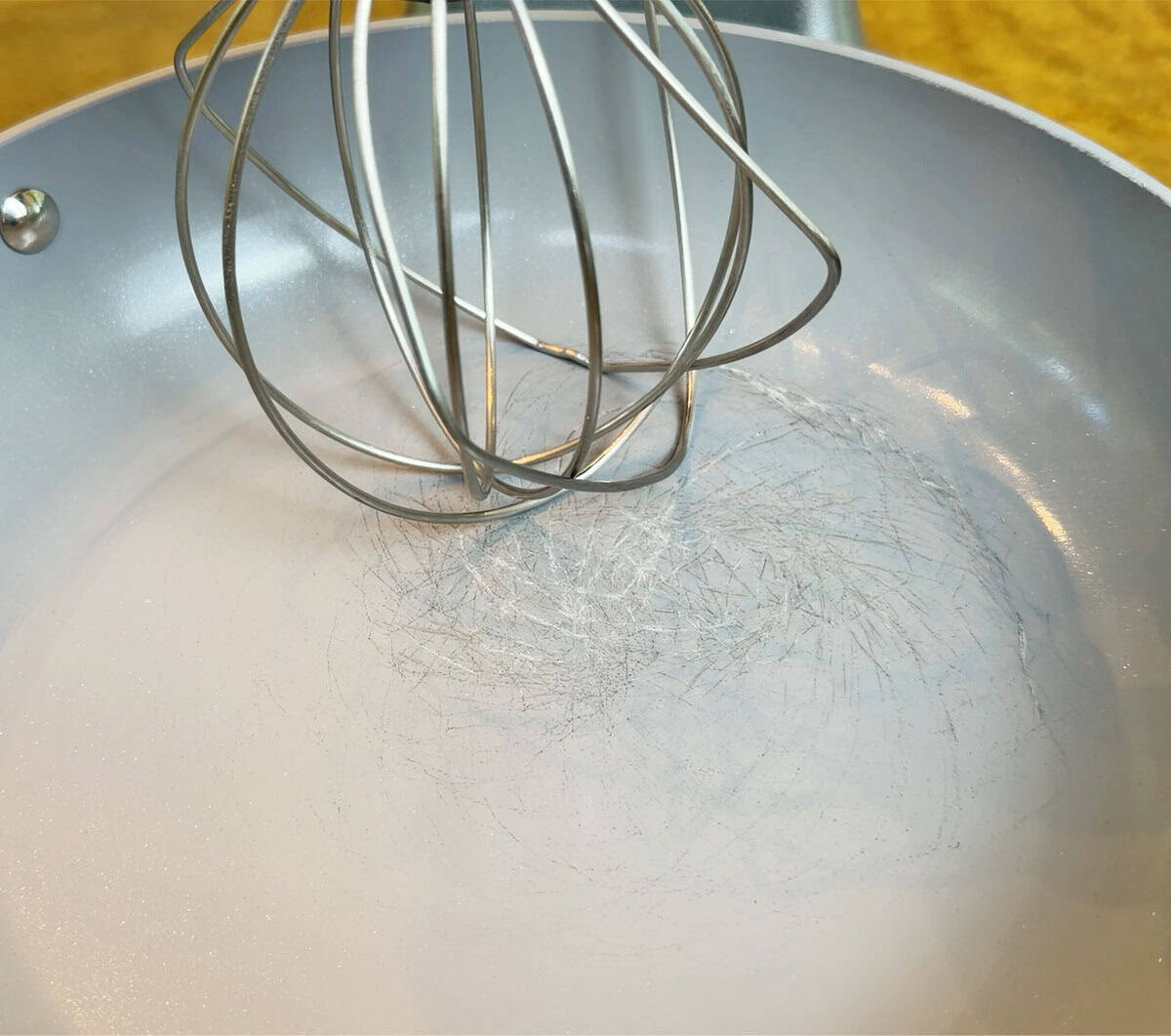 Caraway damage from metal whisk test