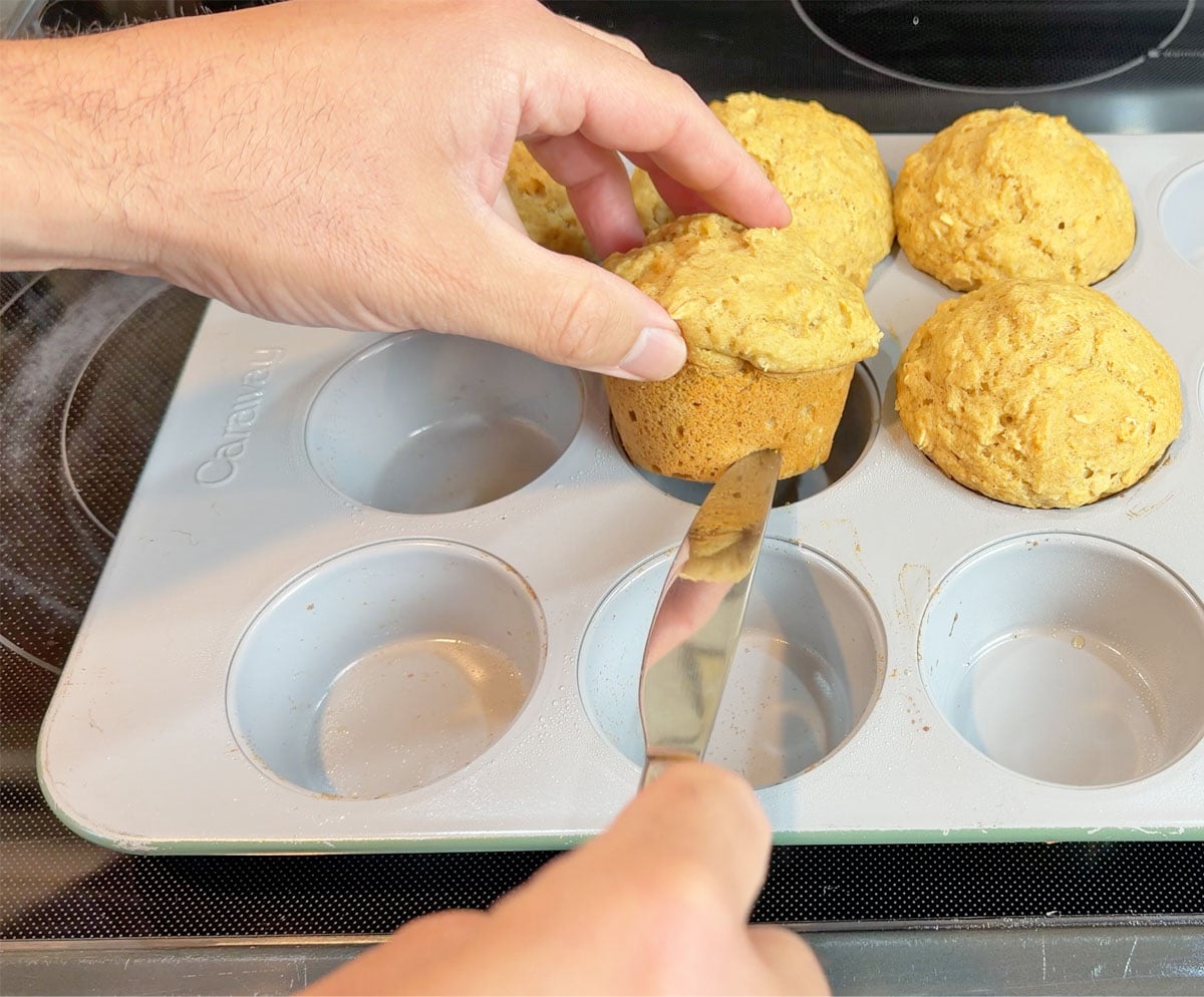 Caraway muffin tin not sticking