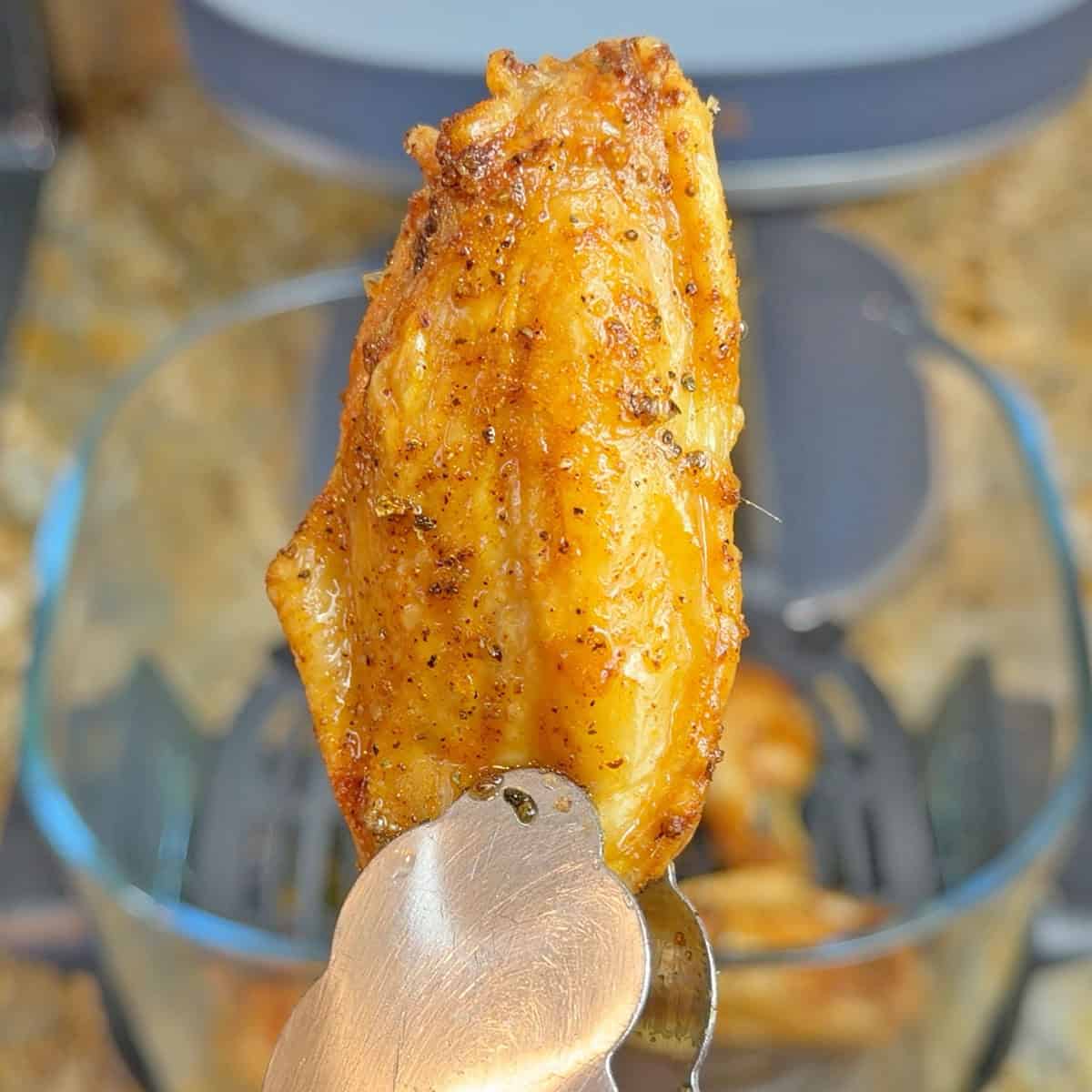 Chicken wing cooked in Ninja Crispi Pro