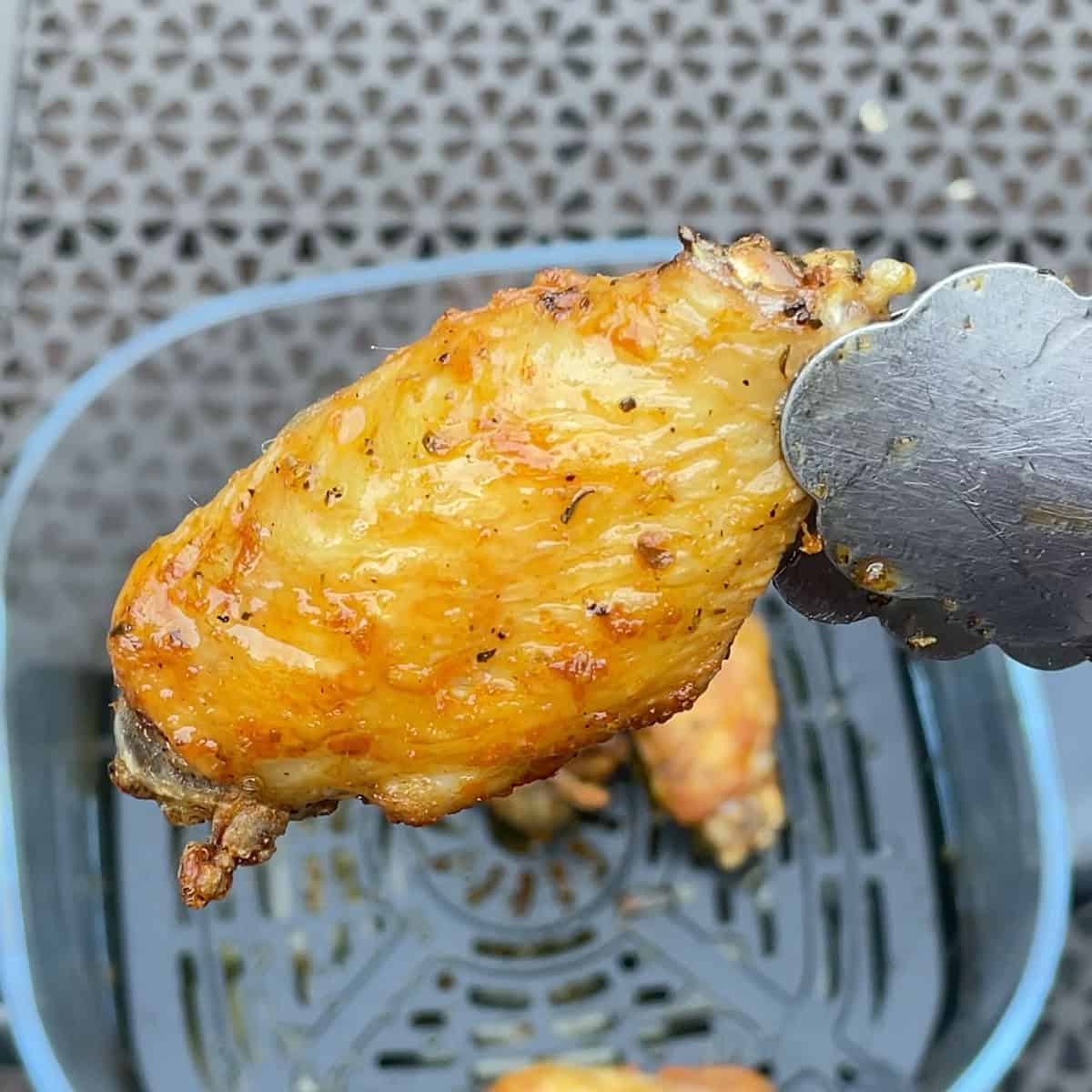 Chicken wing cooked in Ninja Crispi
