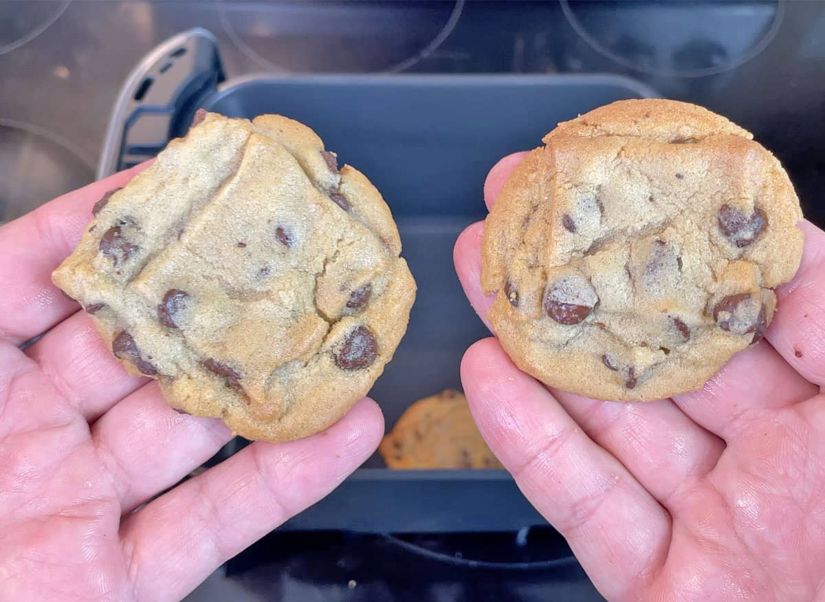 Cookies bakes in Ninja DoubleStack XL Air Fryer