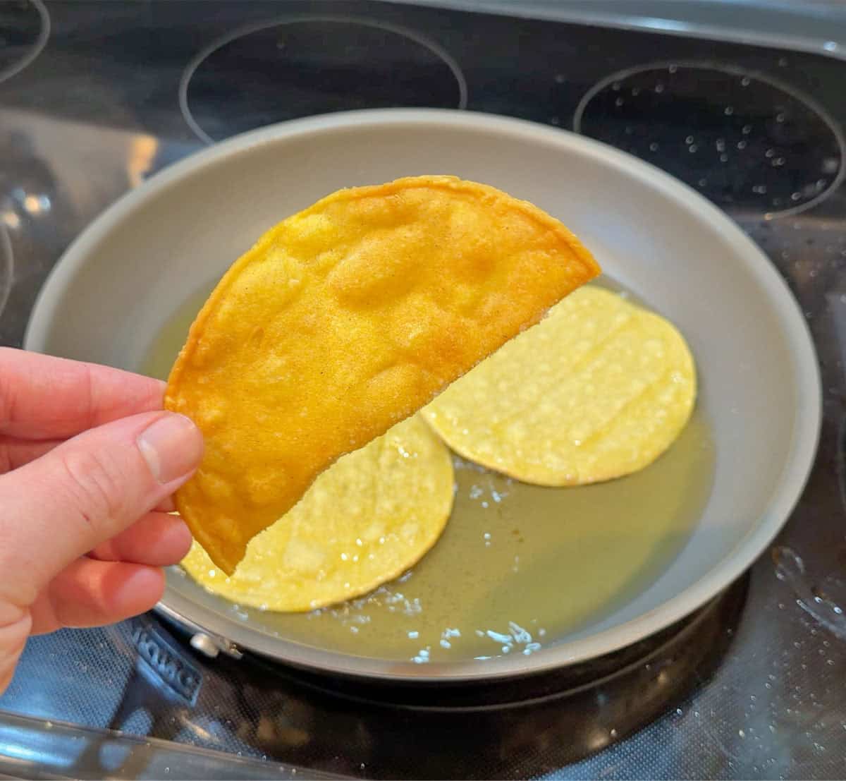 Cooking tortilla in Viking PureGlide Pro pan