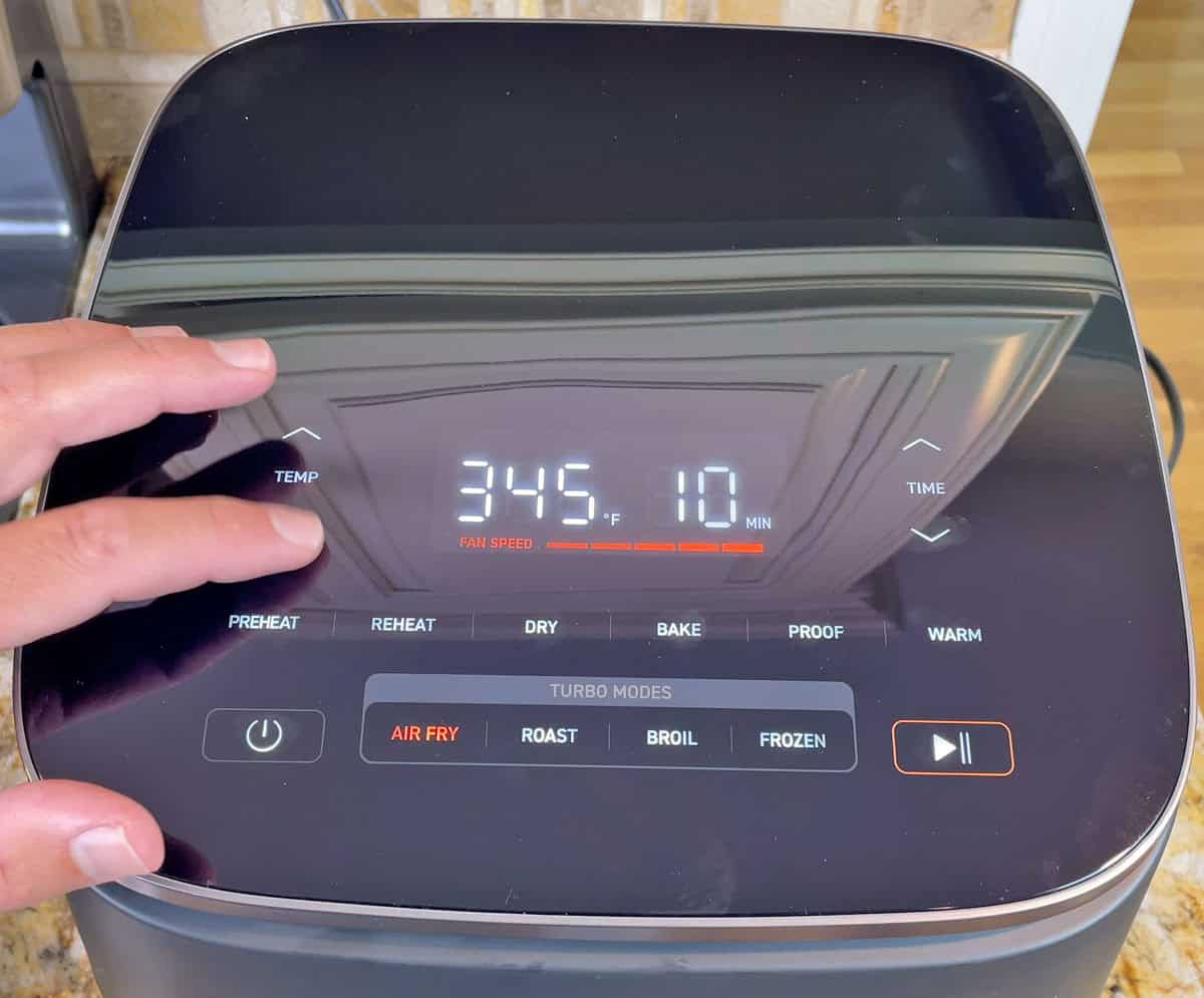 Cosori TurboBlaze Air Fryer touchscreen controls