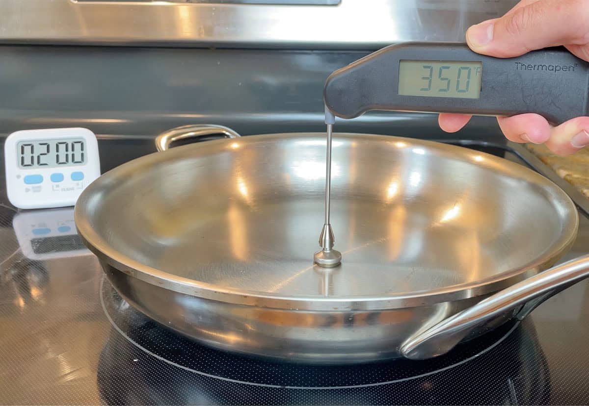 Demeyere Atlantis Proline heat conduction test results after 2 minutes