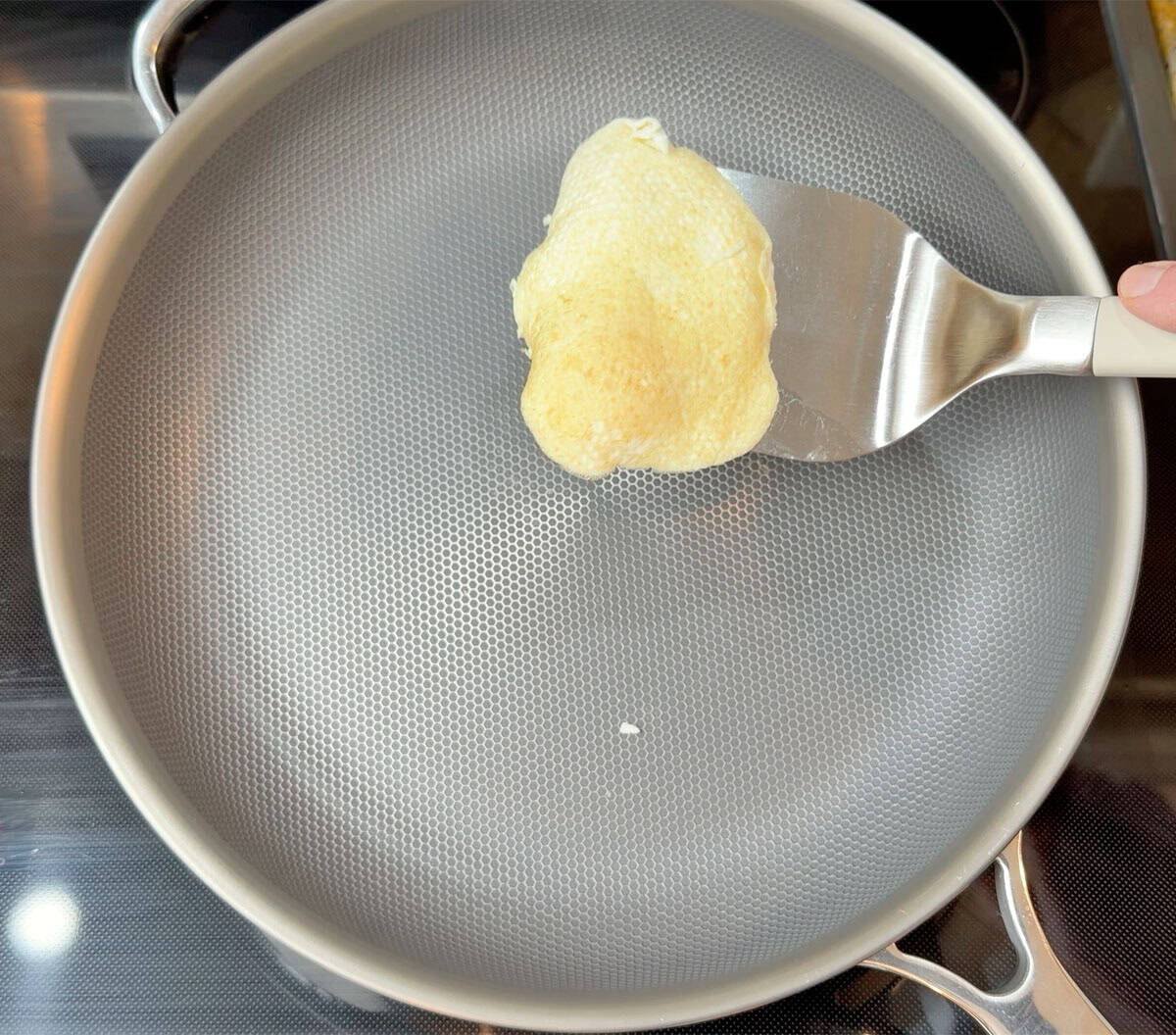 Egg not sticking to Our Place Titanium Always Pan Pro without oil or butter