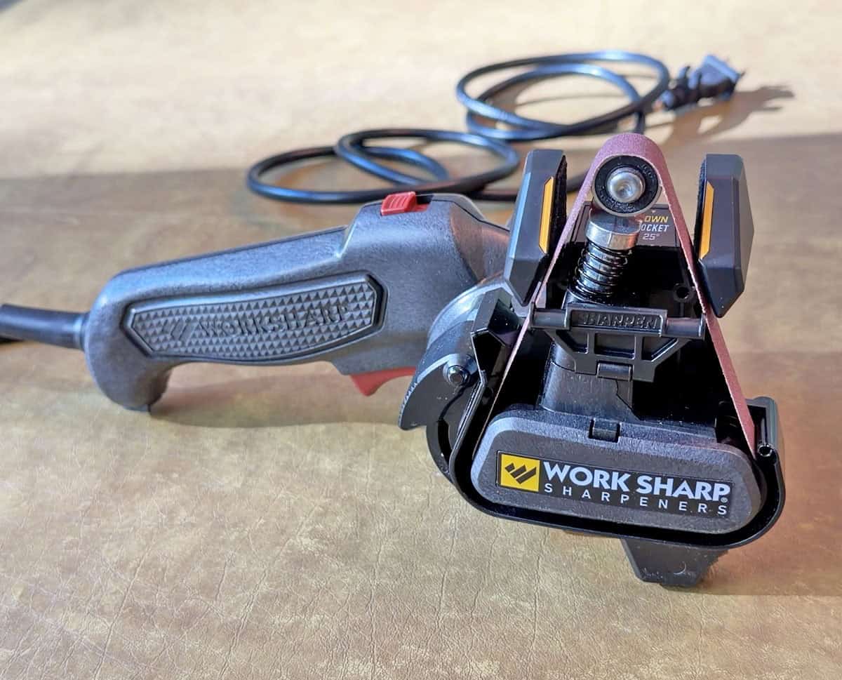 Electric belt knife sharpener