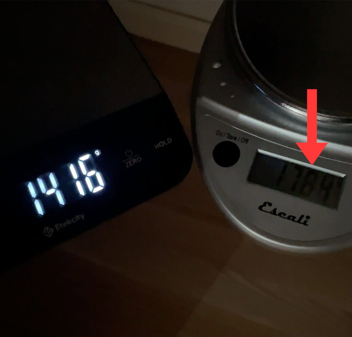 Escali scale without backlight