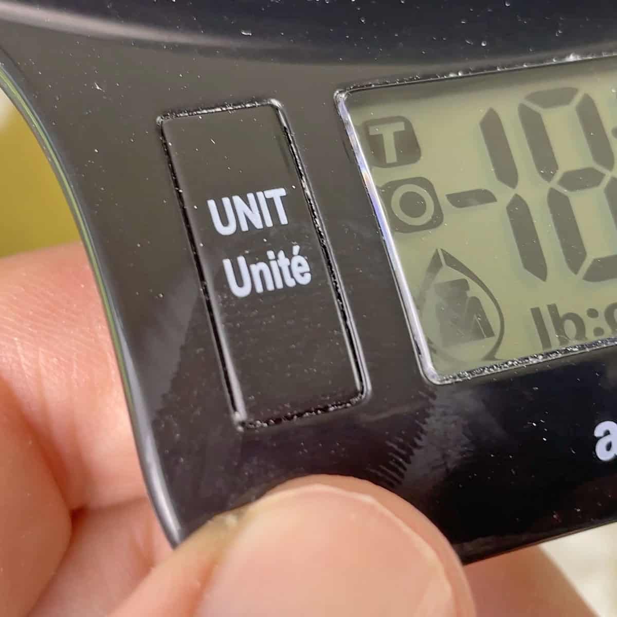 Flour stuck in Amazon Basics button