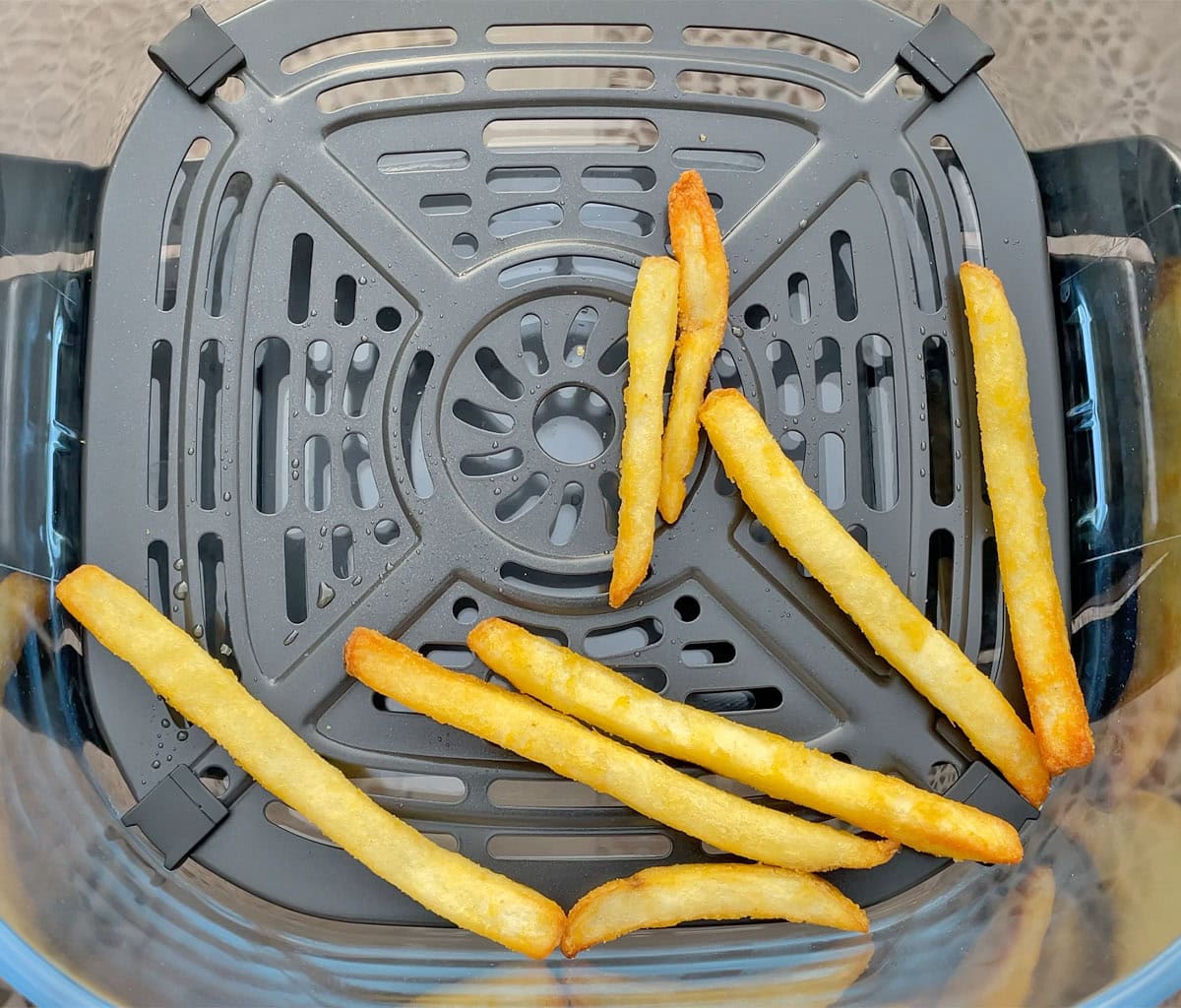 Frozen fries cooked in Ninja Crispi