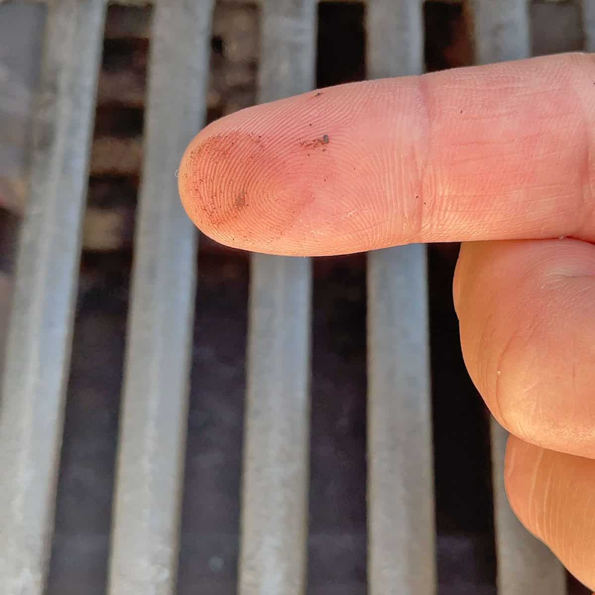 Grease left on grill after cleaning with OXO grill brush