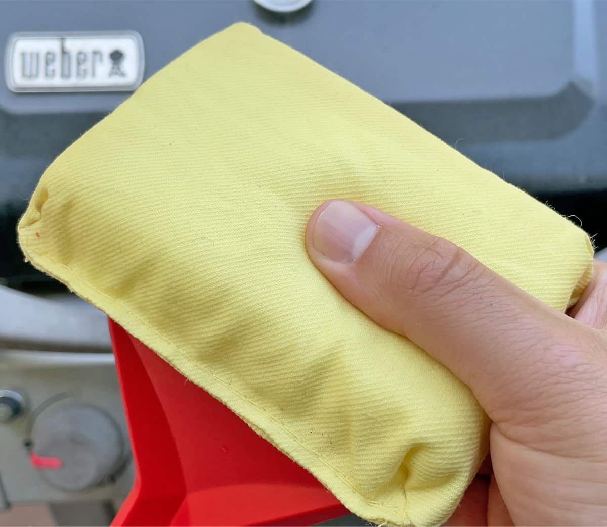 Grill Rescue aramid fiber cover on sponge