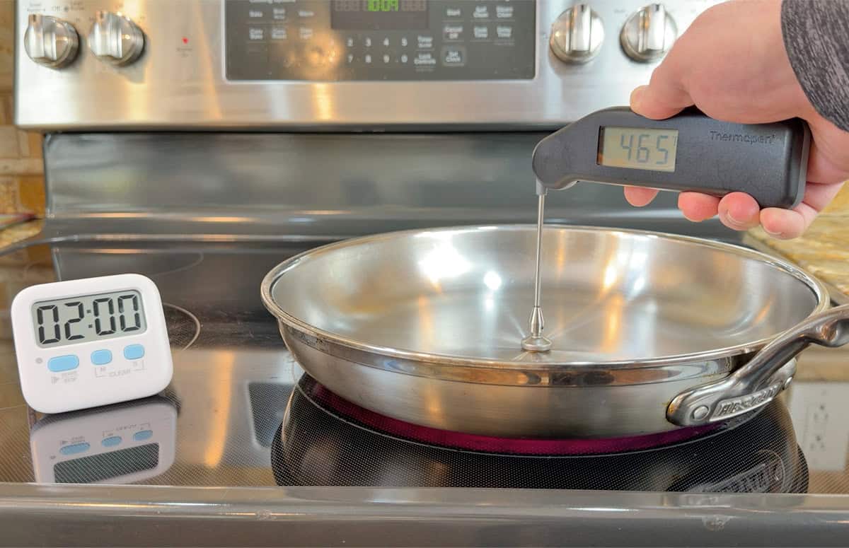 Hestan ProBond Forged heat conduction results after 2 minutes