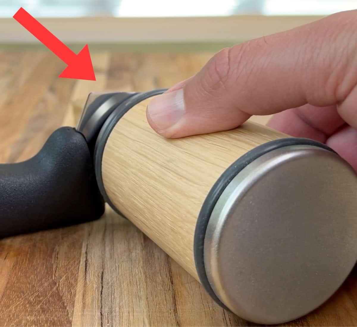 Horl 3 disc not reaching heel of knife