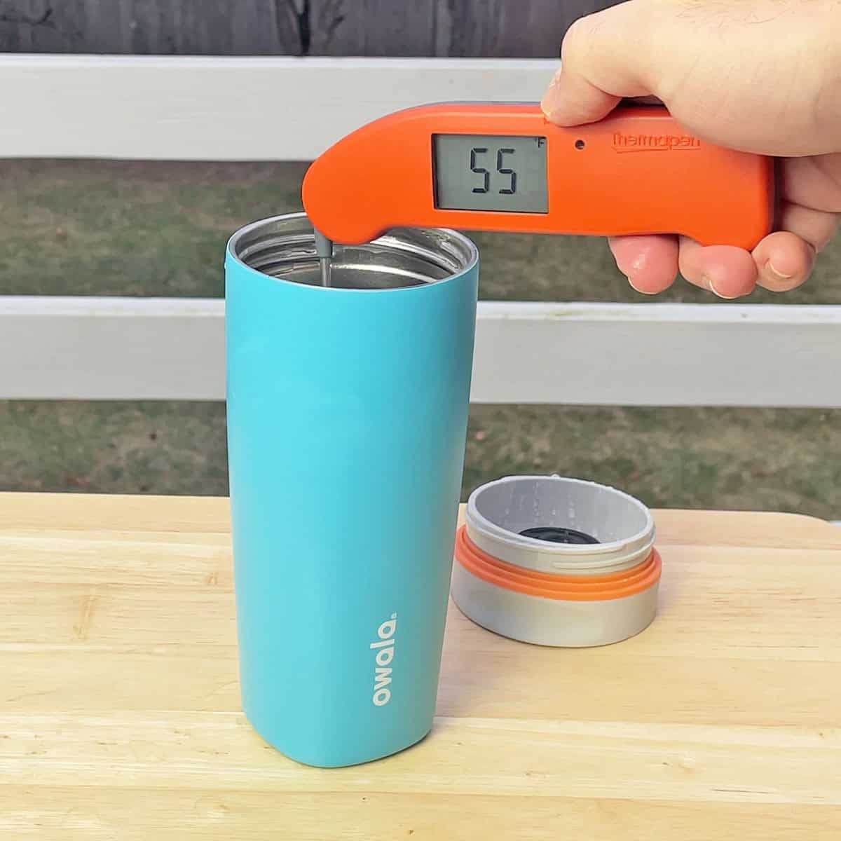 Hot water test results outdoors after 15 hours