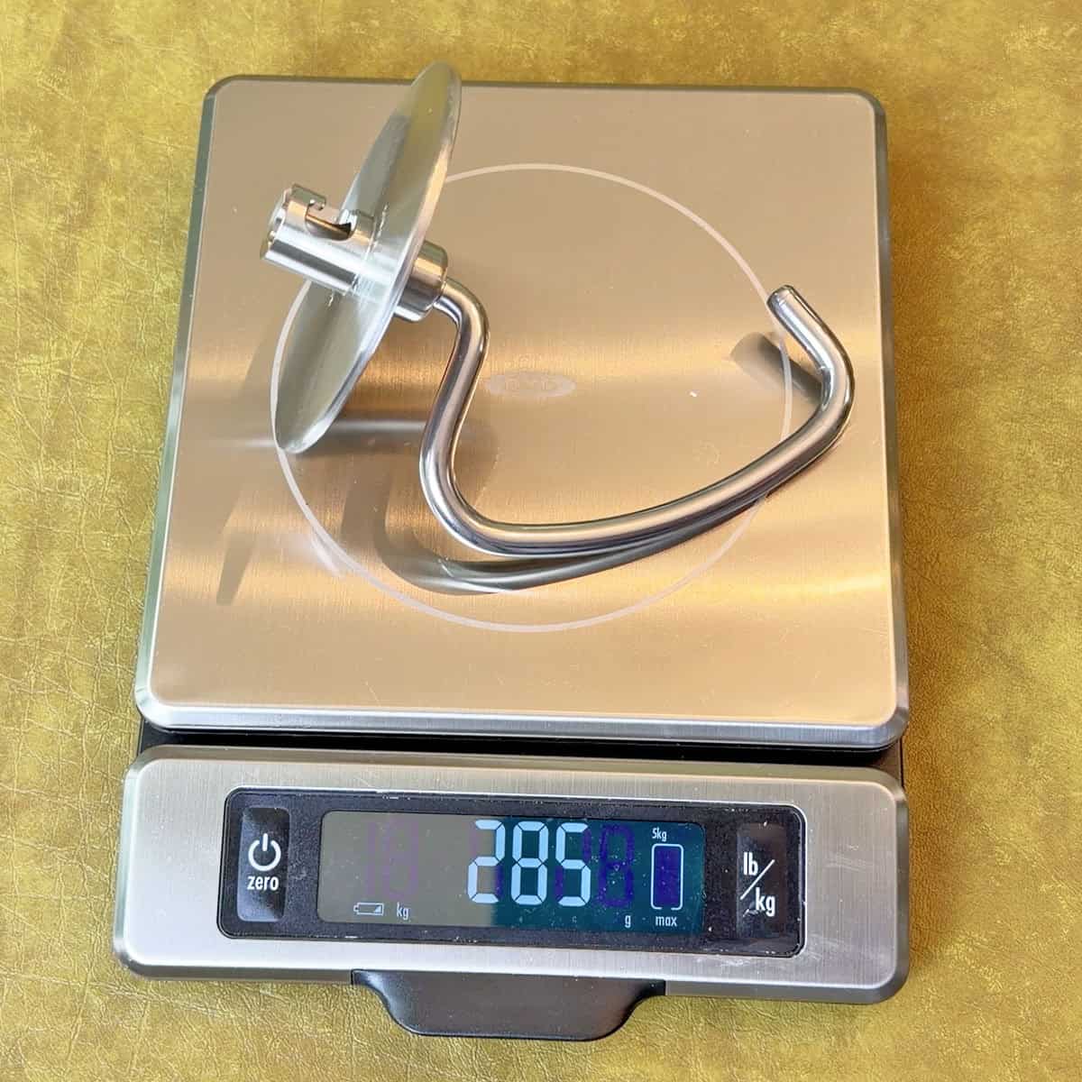 KitchenAid Artisan Plus dough hook weight