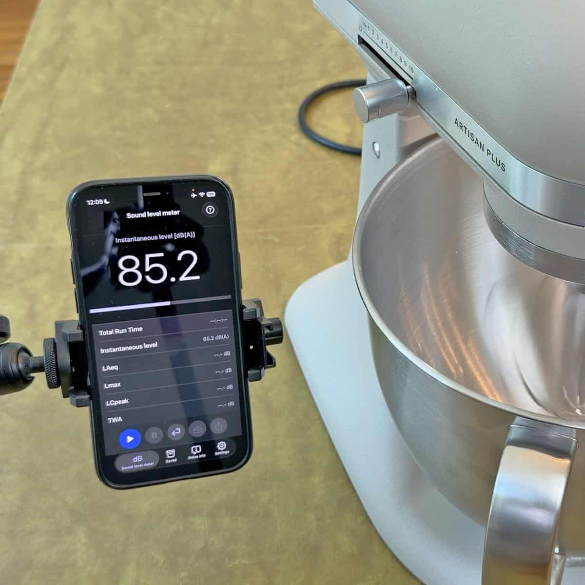 KitchenAid Artisan Plus noise level on high