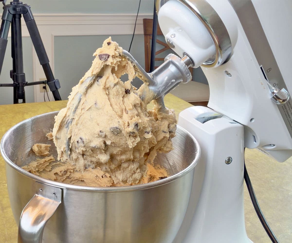 KitchenAid Artisan chocolate chip cookie dough test results