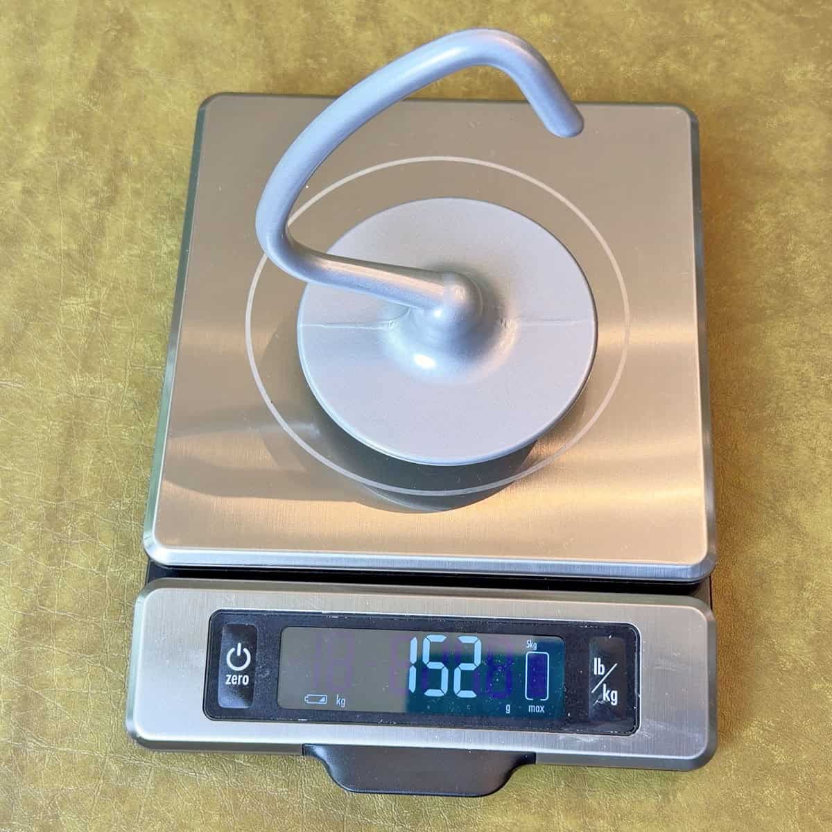 KitchenAid Artisan dough hook weight