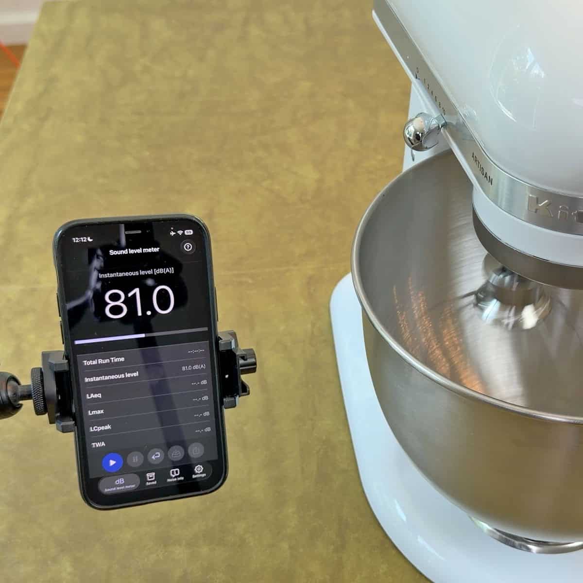 KitchenAid Artisan noise level on high