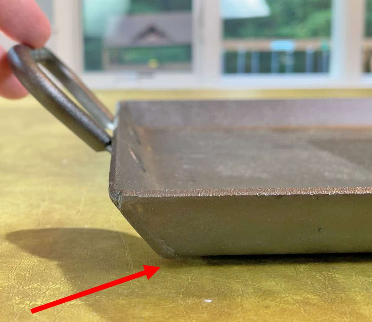 Lodge Carbon Steel Griddle warped not sitting flat