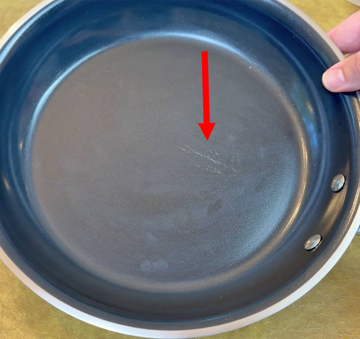 Made In CeramiClad 2.0 scratched coating after metal spatula scraping test