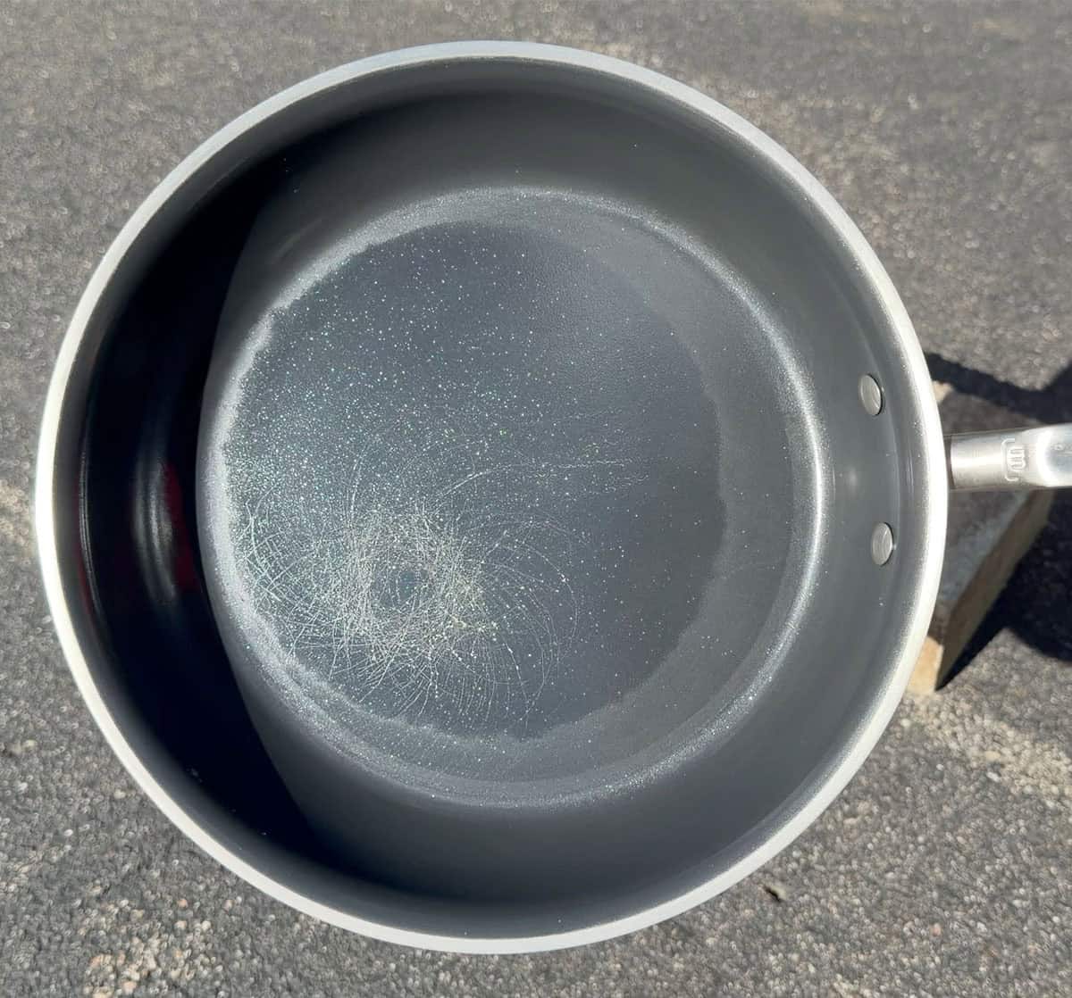 Made In CeramiClad discoloration after blowtorch test