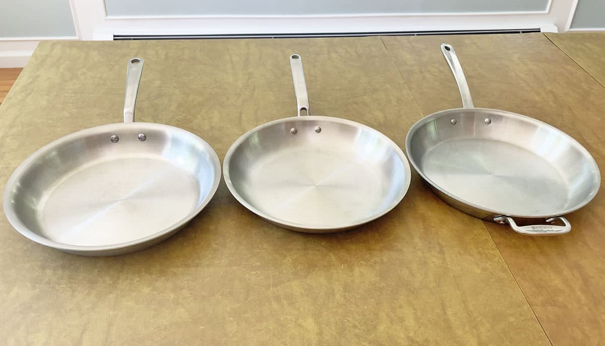 Made In Heritage Steel Eater and All-Clad D3 Everyday fry pans
