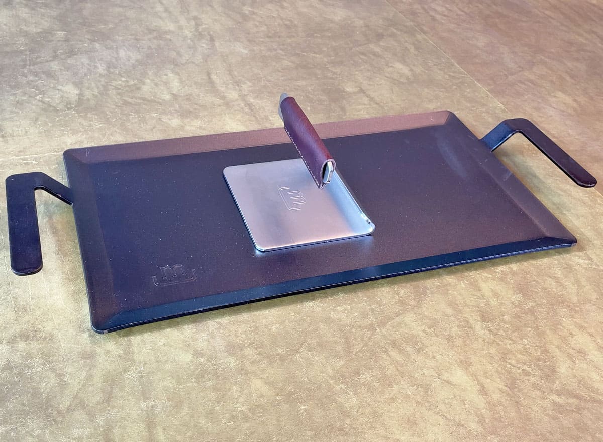 Made In carbon steel griddle and grill press
