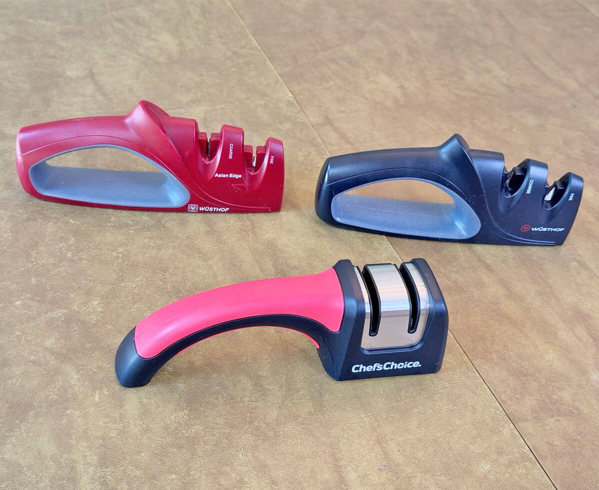 Manual pull through sharpeners