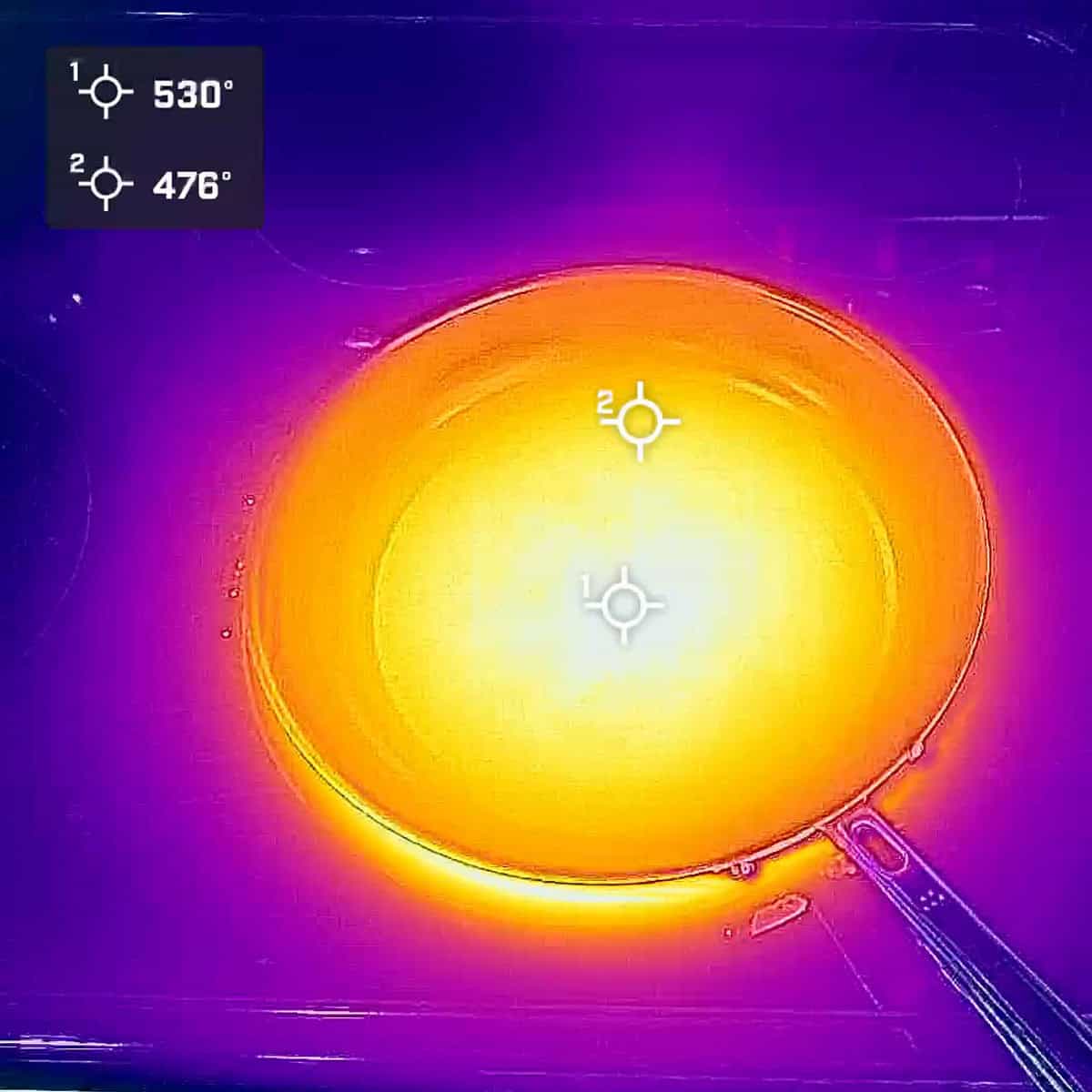 Measuring heat distribution of Misen Carbon Nonstick pan using a thermal camera