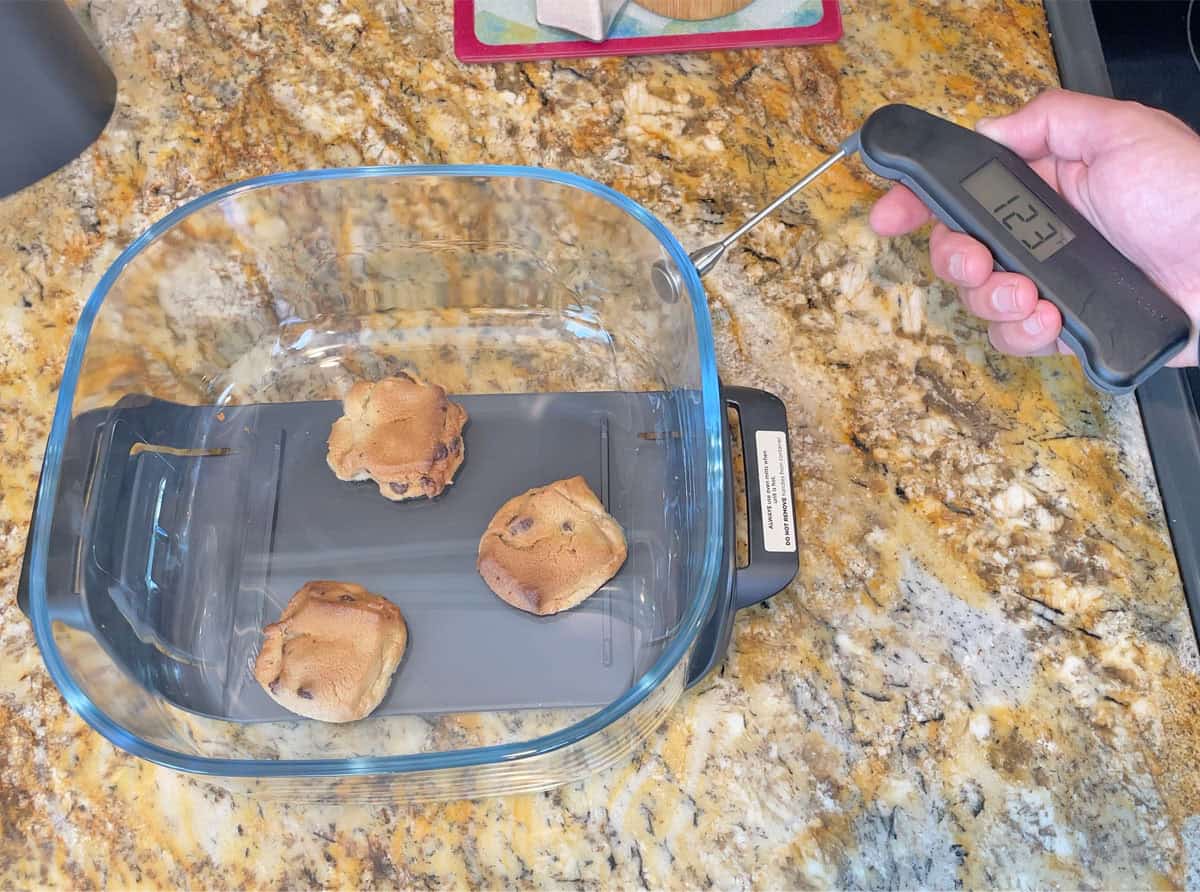 Measuring temperature of glass on Ninja Crispi Air Fryer