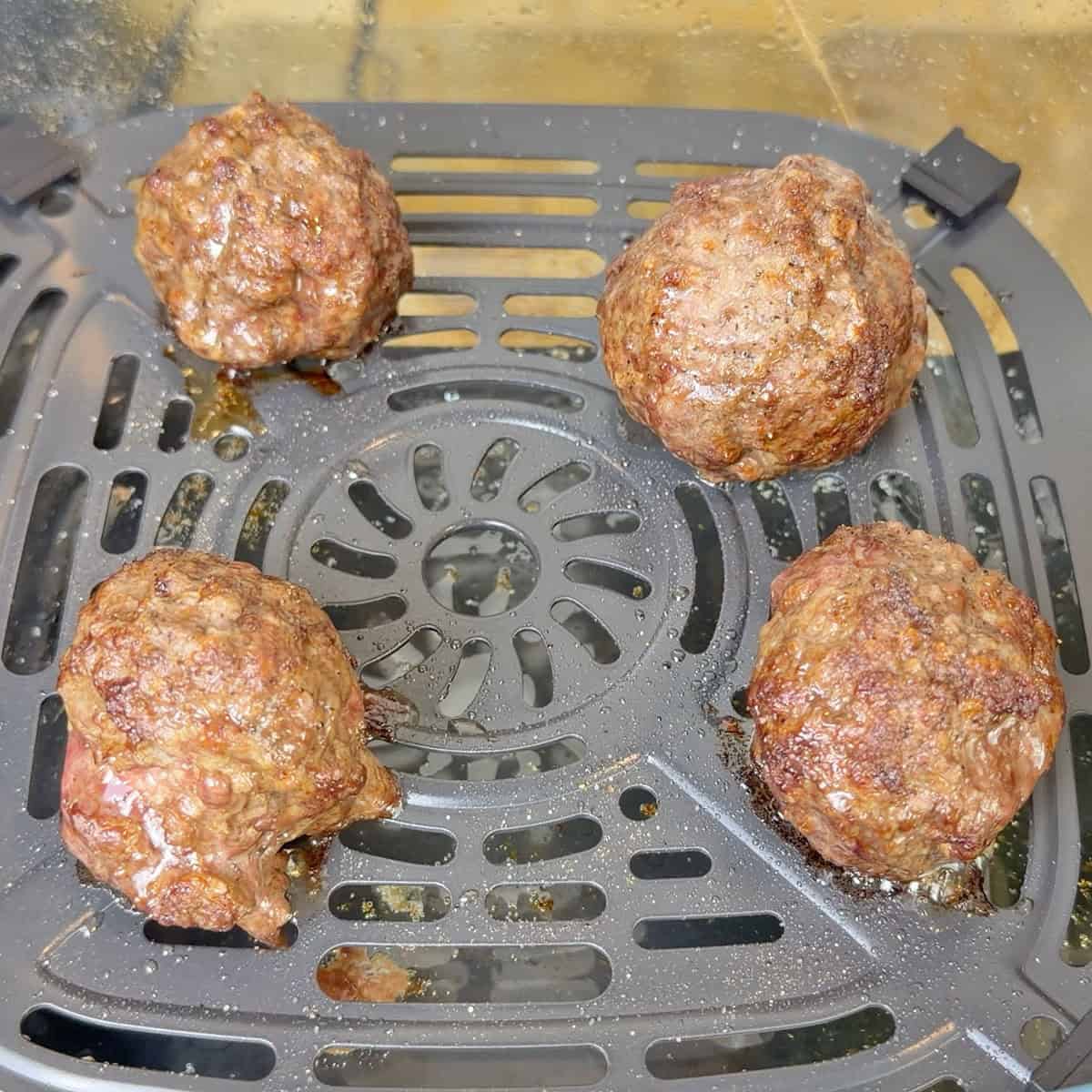 Meatballs cooked in Ninja Crispi