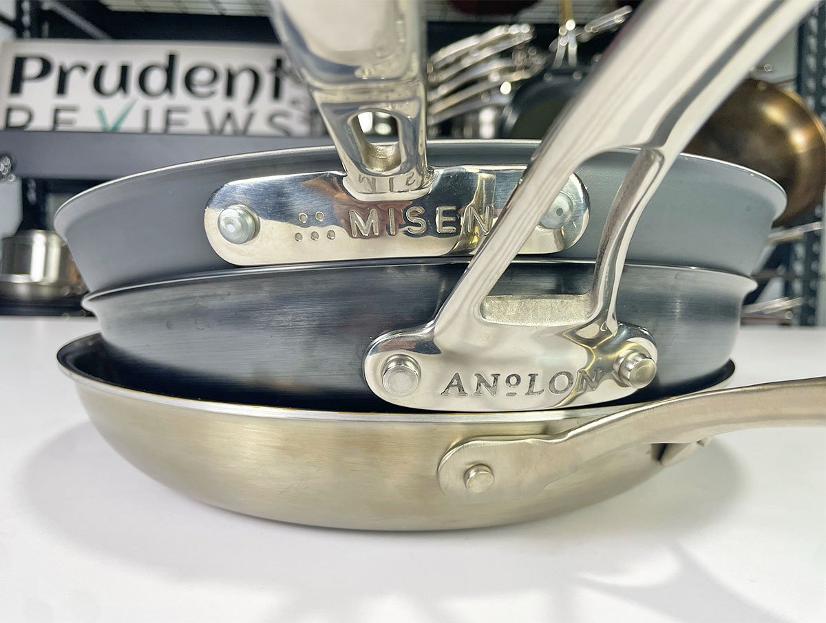 Misen Carbon Nonstick versus Anolon EverLast N2 versus Strata