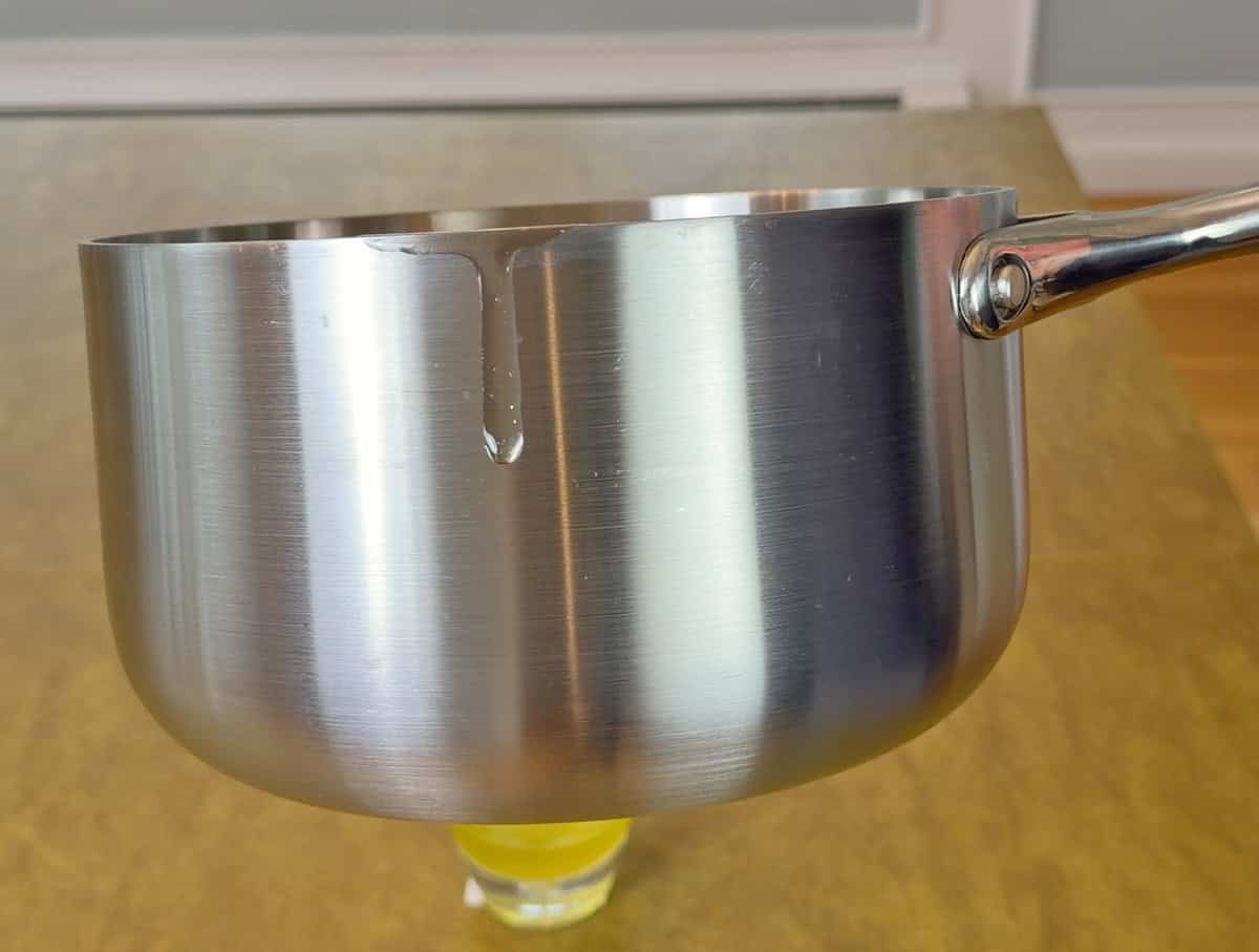 Oil dripping down sides of Caraway unflared rims