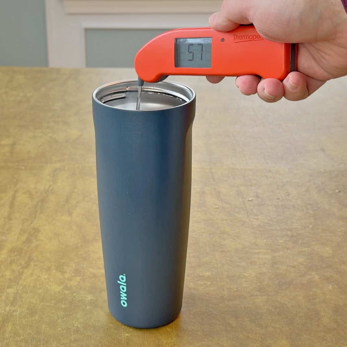 Owala FreeSip Sway cold insulation results after 24 hours