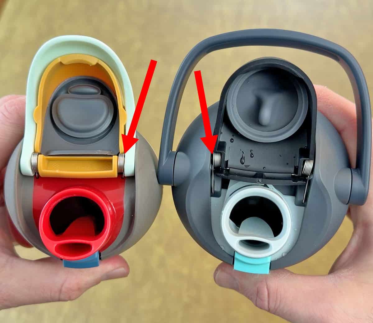 Owala FreeSip vs FreeSip Sway lid springs