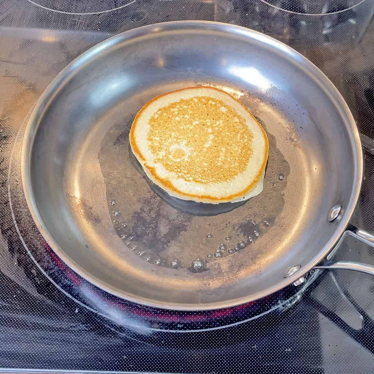 Pancake not sticking to buttered Anolon EverLast N2 pan