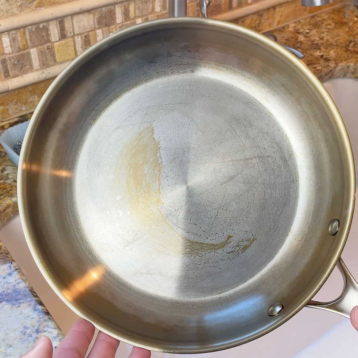 Strata after simmering tomato sauce with seasoning removed