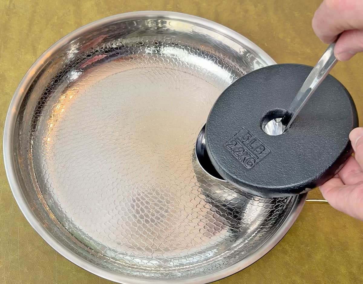 Taima Titanium ladle scratch test