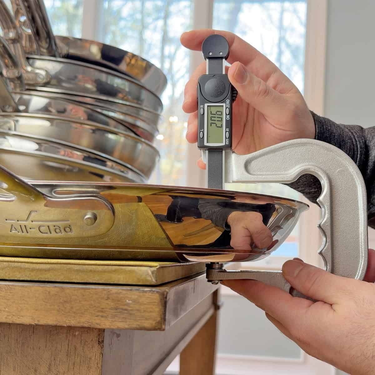 Thickness of All-Clad Copper Core Frying Pan