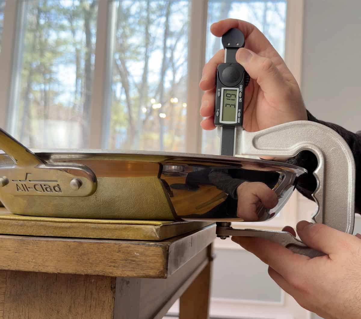 Thickness of All-Clad D3 Everyday Frying Pan