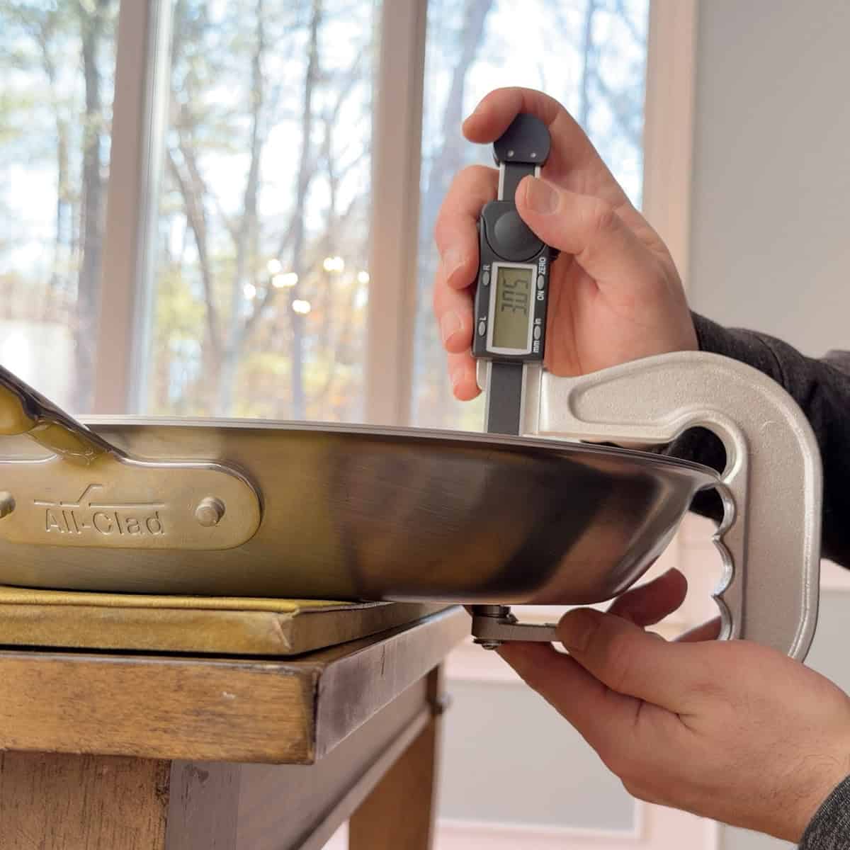 Thickness of All-Clad D5 Frying Pan