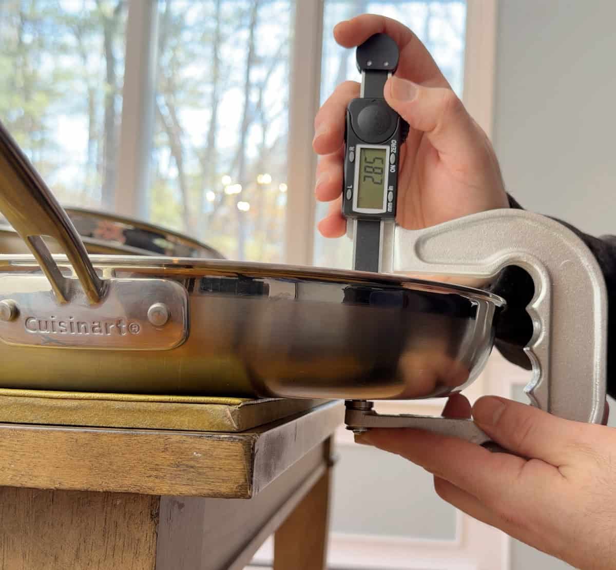 Thickness of Cuisinart MultiClad Pro Frying Pan