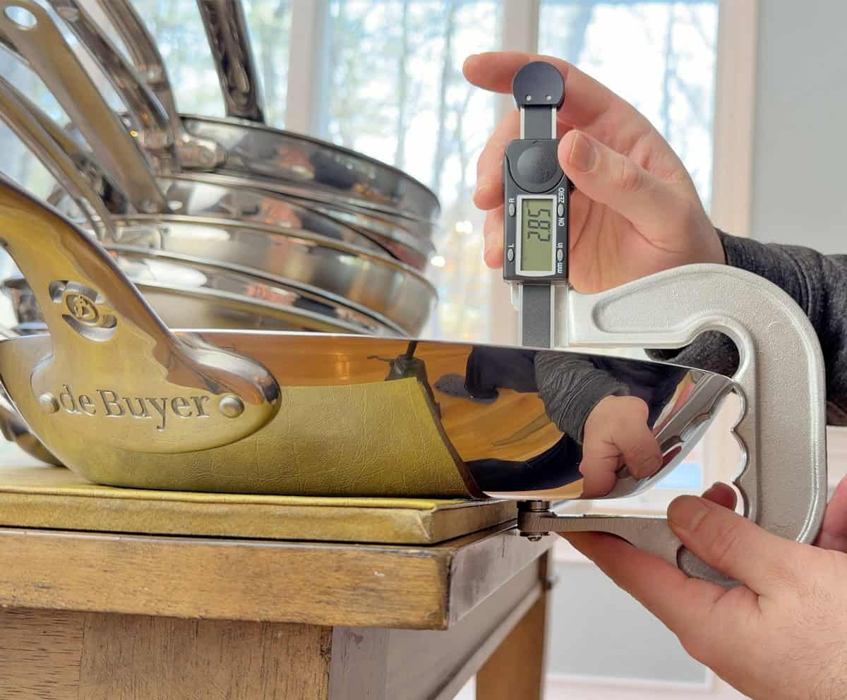 Thickness of De Buyer Affinity Frying Pan